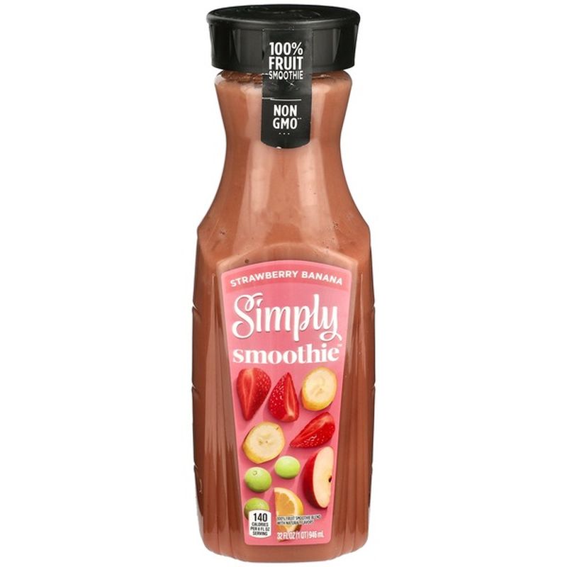 Simply Smoothies Strawberry Banana Juice 100 Bottle 32 Oz From H E B Instacart 5384