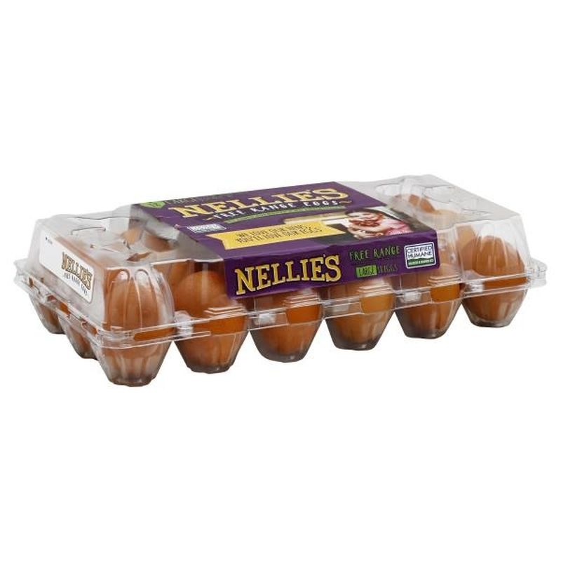 Nellie's Eggs, Brown, Free Range, Large (18 ct) from Publix Instacart