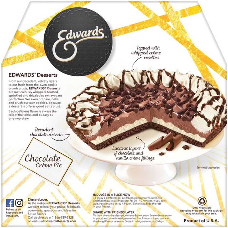 Edwards Hershey's Chocolate Créme Pie (25.5 oz) Instacart