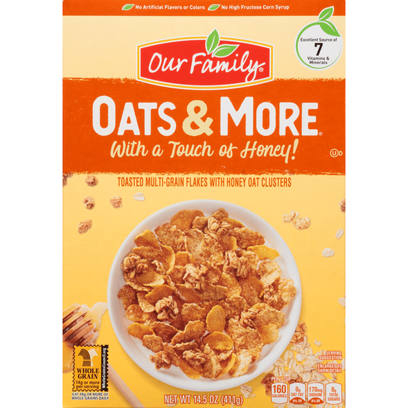 Our Family Oats & More, Toasted MultiGrain Cereal With Honey Oat