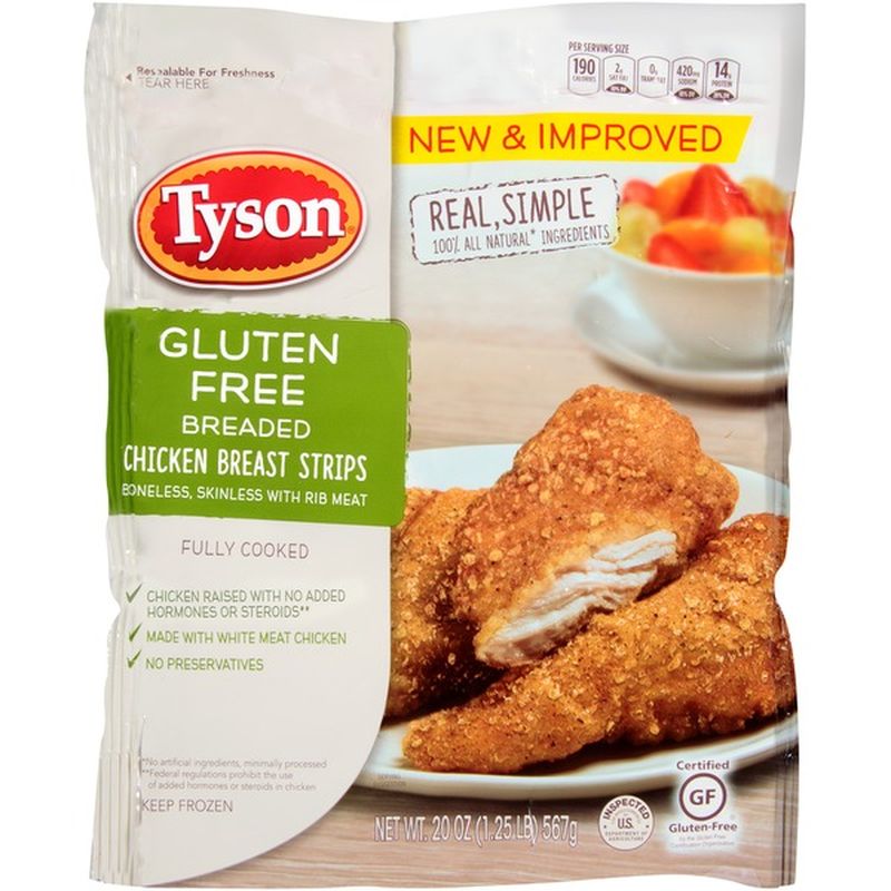 Tyson Frozen Breaded Gluten Free Breaded Chicken Breast Strips 20 Oz Instacart 8842