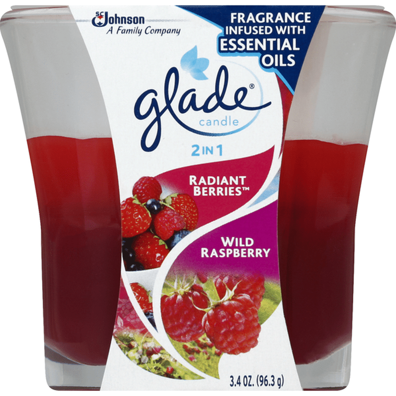 Glade Candle, 2 in 1, Radiant Berries/Wild Raspberry (1 each) Instacart
