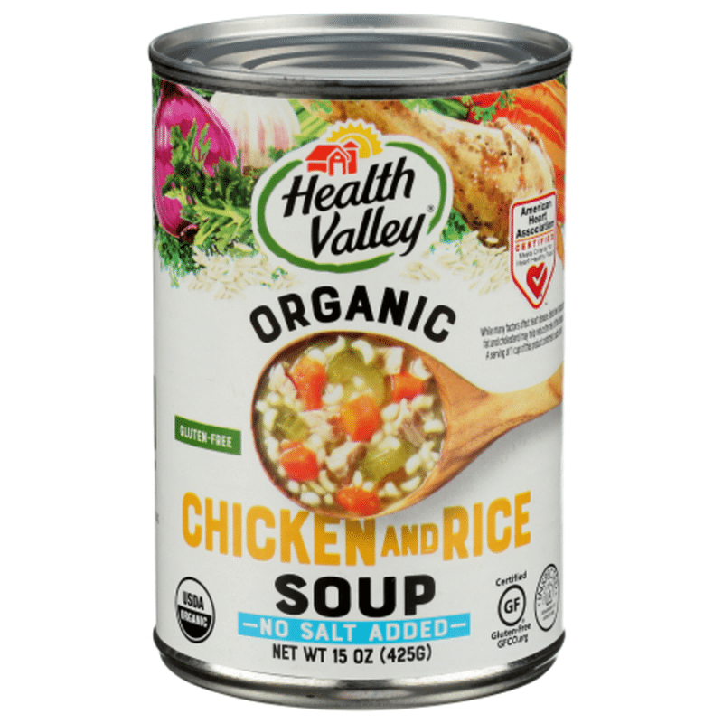 Health Valley Organic No Salt Added Chicken and Rice Soup (15 oz