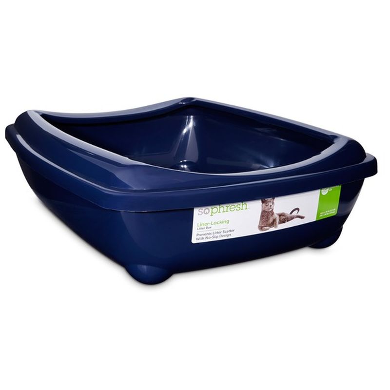 So Phresh LinerLocking Liter Box With NoSlip Design Removable Rim