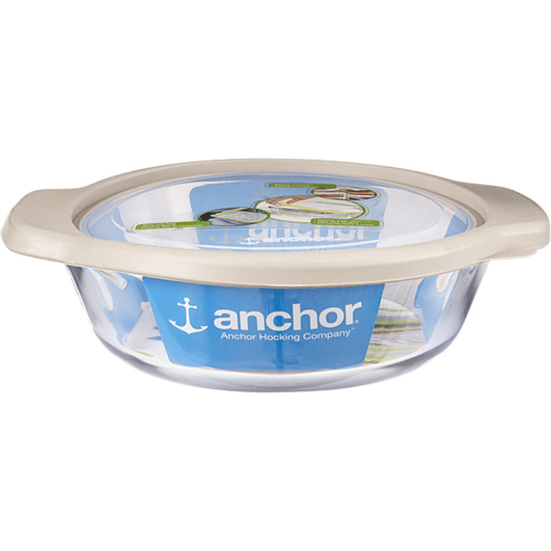 Anchor Hocking 2 Quart TrueFit Bakeware Glass Casserole Dish With Cover & Storage Lid