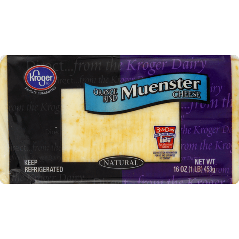 Kroger Cheese, Orange Rind Muenster (16 oz) Instacart