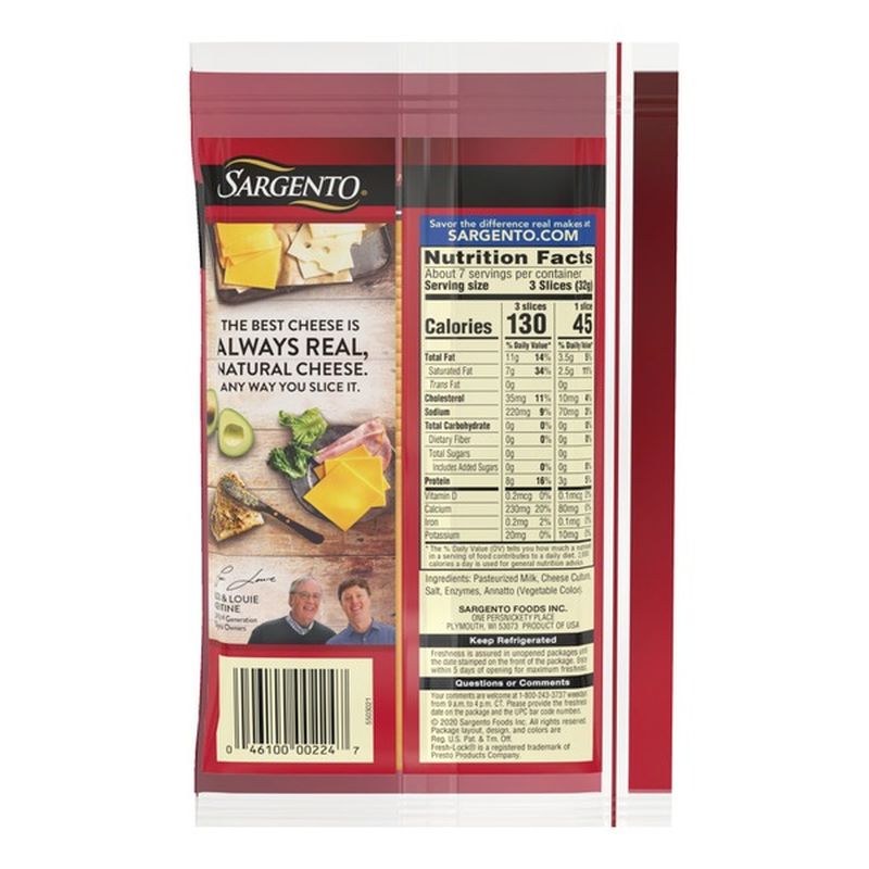Sargento® Mild Natural Cheddar Cheese Ultra Thin® Slices (7.6 oz) from