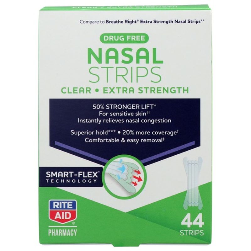 Rite Aid Extra Strength Drug Free Nasal Strips (44 Ct) Delivery Or 