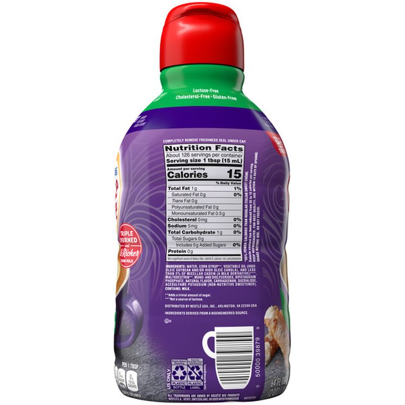 Coffee mate Zero Sugar Italian Sweet Creme Liquid Coffee Creamer (64 oz