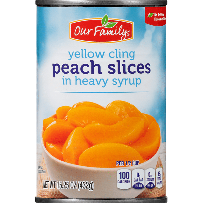 Our Family Peach Slices in Heavy Syrup, Yellow Cling (15.25 oz) Instacart