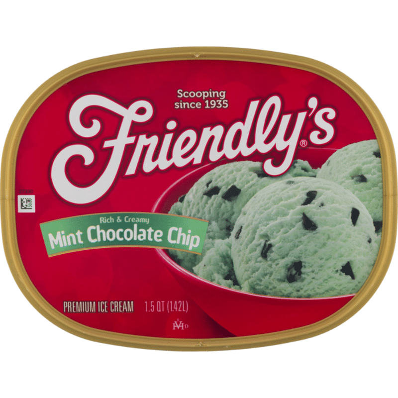 Friendlys Premium Ice Cream Mint Chocolate Chip 15 Qt Instacart 3106