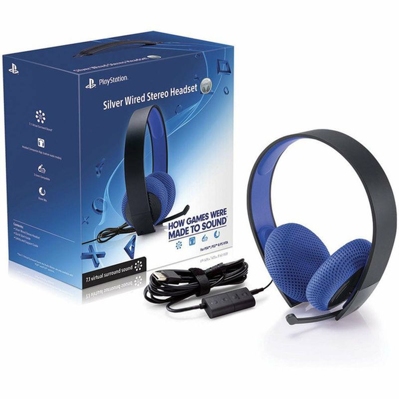 Sony In Your Face Wired Stereo Headset for Playstation 4 Playstation 3 & PS Vita Silver