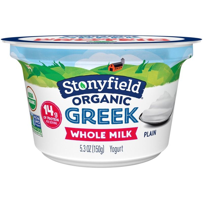 Stonyfield Organic Organic Greek Whole Milk Plain Yogurt (5.3 oz) from ...