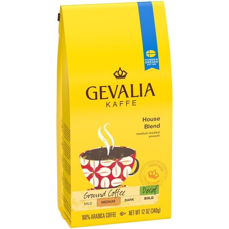 Gevalia Decaf House Blend Ground Coffee (12 oz) Instacart