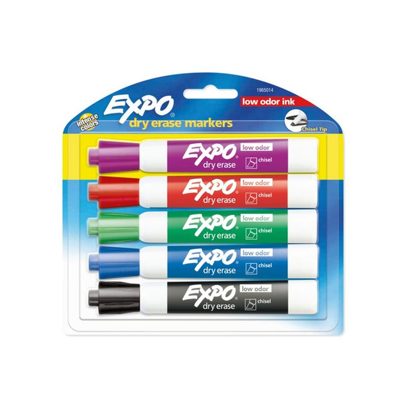 Expo Assorted Dry Erase Low Odor Chisel Tip Marker