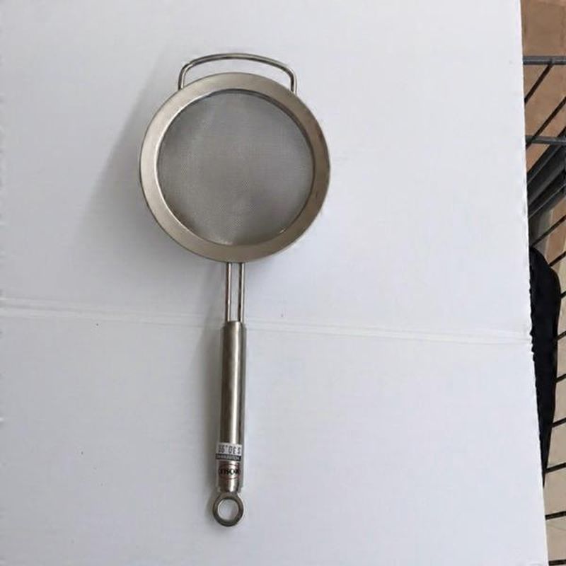 Rosle 4.7" Round Handle Fine Mesh Stainless Steel Kitchen Strainer