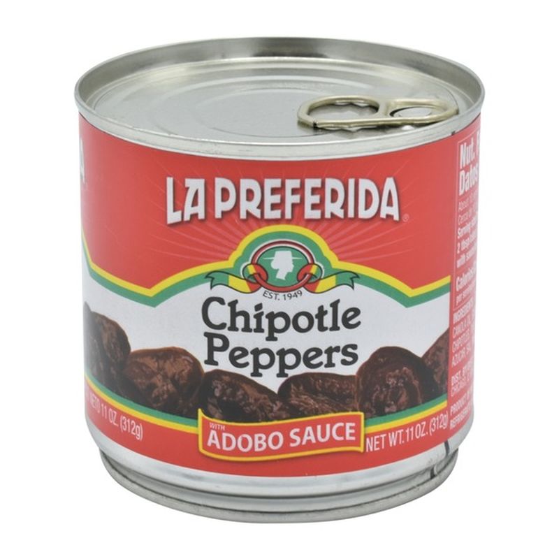 La Preferida Chipotle Peppers, Whole, in Spicy Adobo Sauce