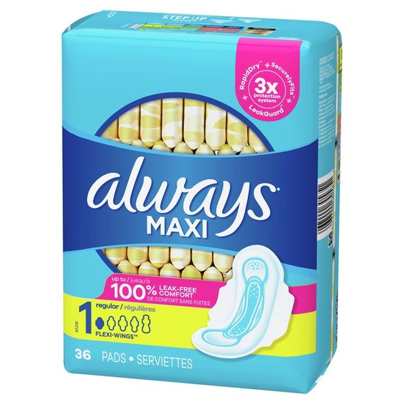 always-maxi-regular-pads-with-wings-unscented-36-ct-instacart