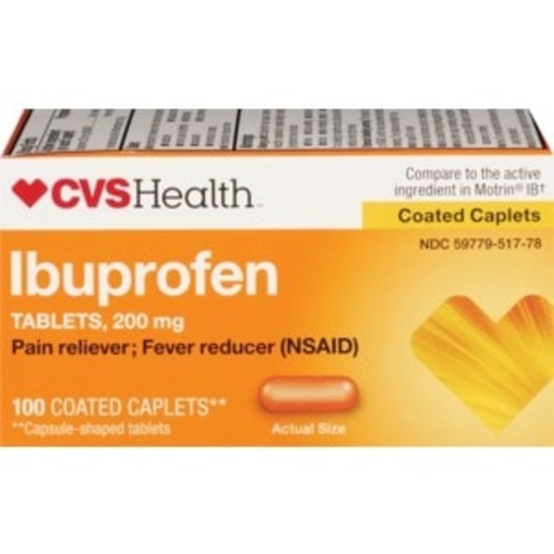 CVS Pharmacy Ibuprofen Coated Caplets (100 ct) Instacart