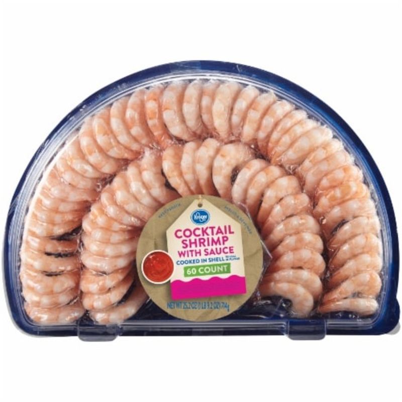 Kroger Cocktail Shrimp in Tray With Sauce 25 2 oz from Fry s  Instacart
