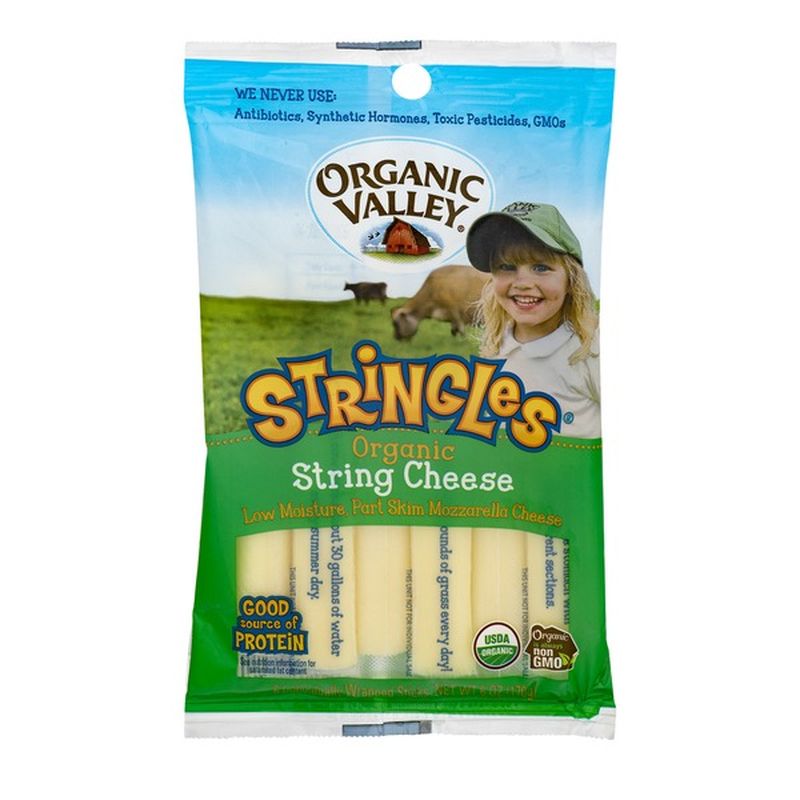 Organic Valley Organic Stringles Low Moisture Part Skim Milk Organic Mozzarella Cheese Sticks
