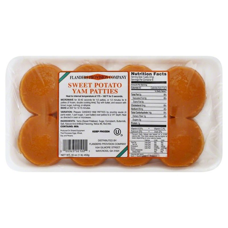 Flanders Yam Patties Sweet Potato 8 Oz Instacart