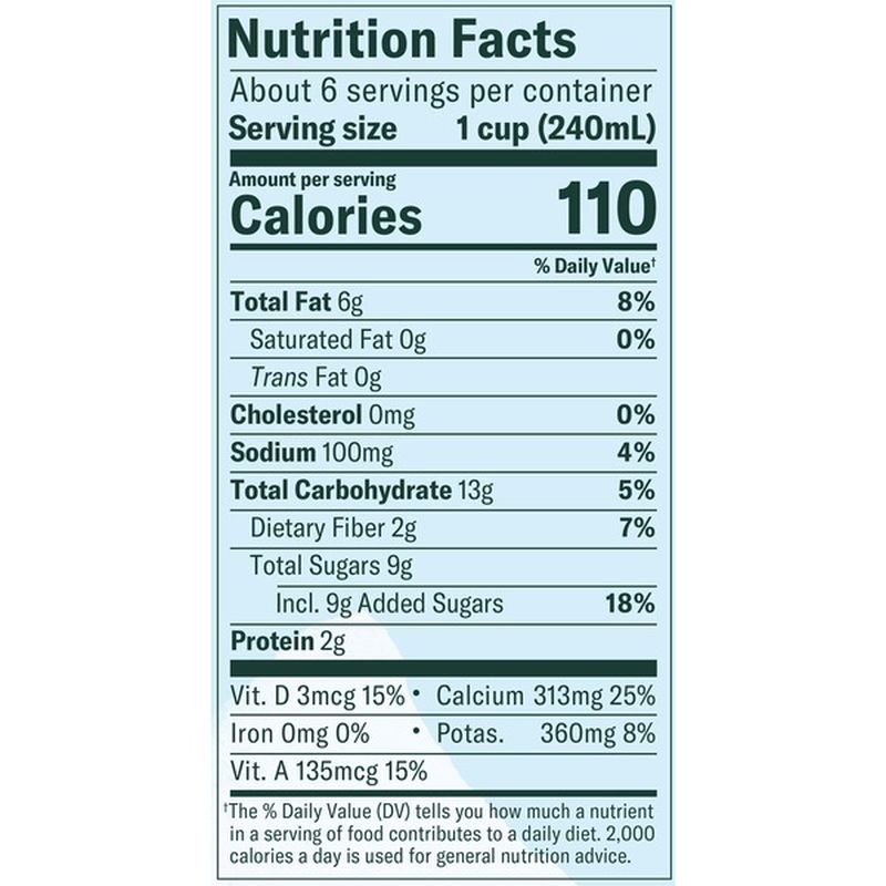 Chobani Vanilla Oat Milk Nutrition Facts