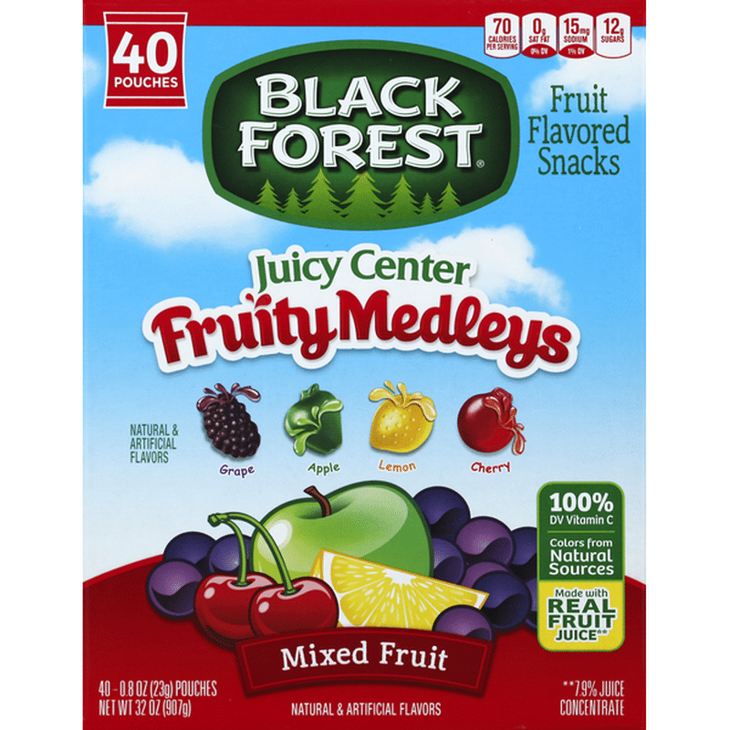 black forest fruit snacks carbs