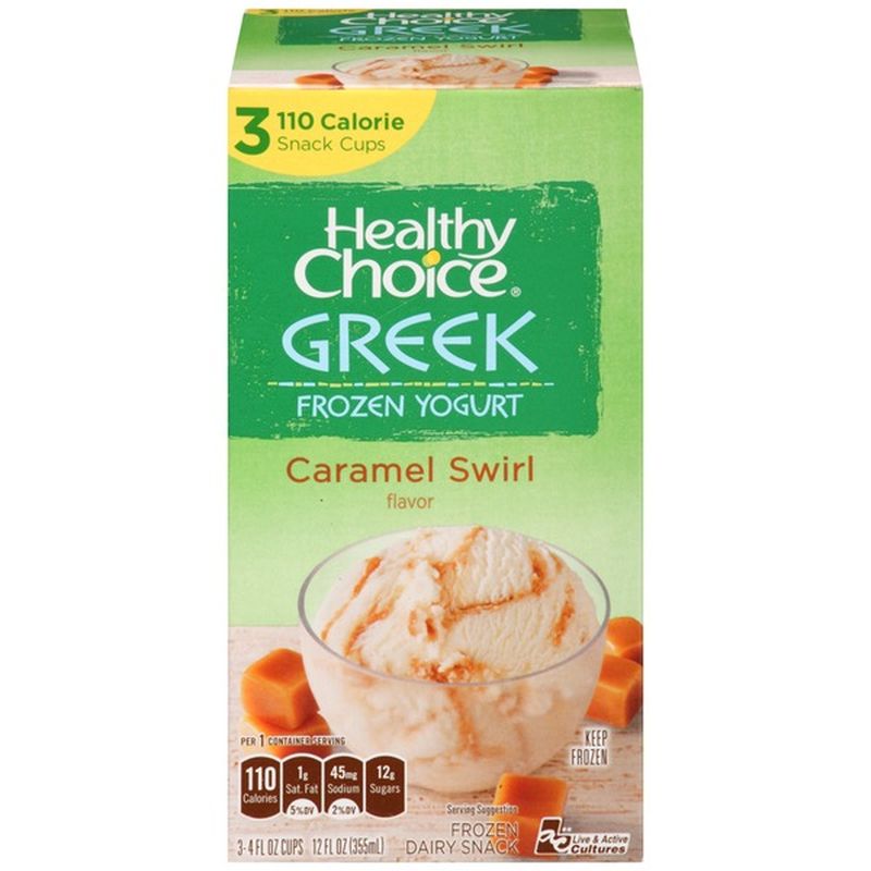 Healthy Choice Caramel Swirl 4 fl. oz. Cups Greek Frozen Yogurt (4 fl