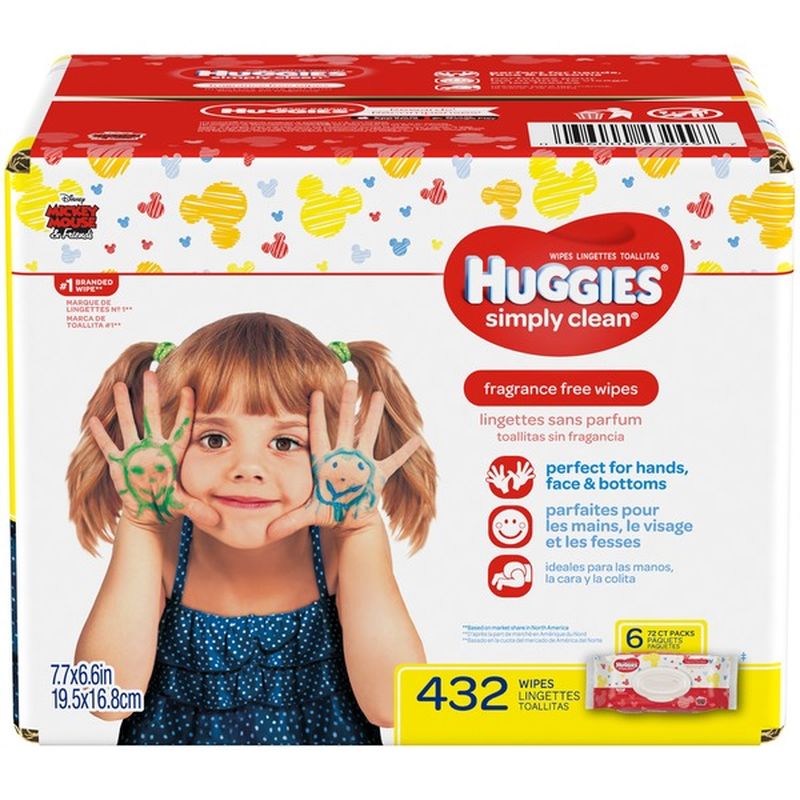 huggies simply clean fragrance free wipes