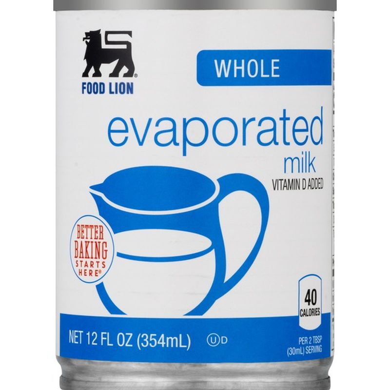Food Lion Milk, Evaporated, Whole, Can (12 fl oz) Instacart