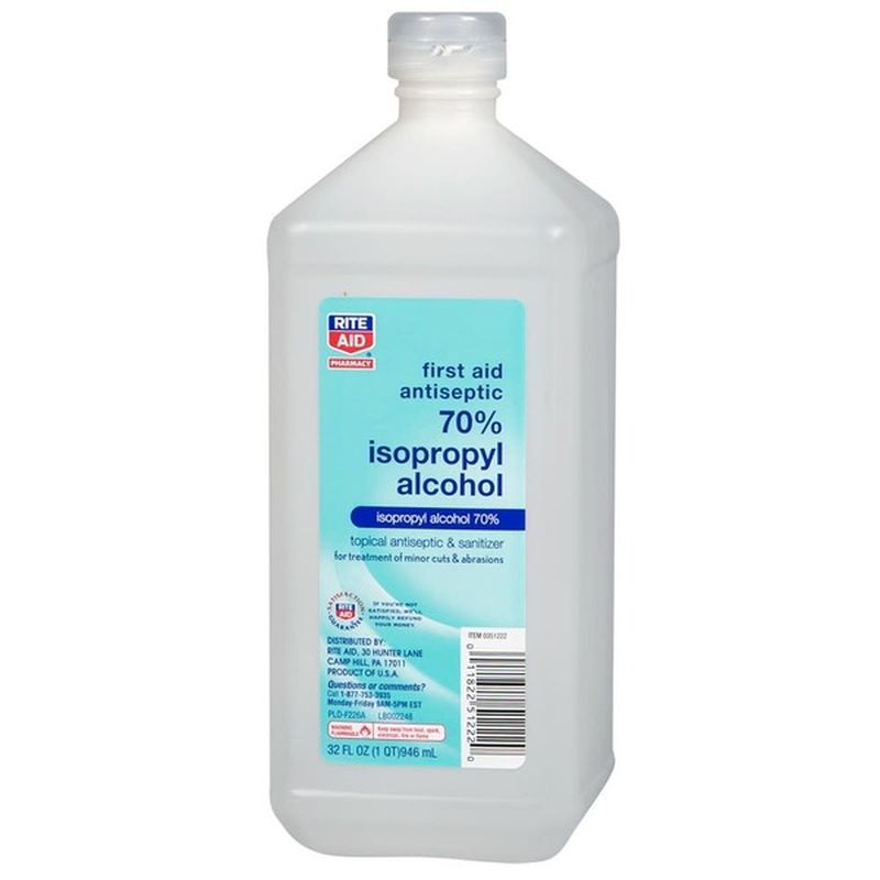 Rite Aid first aid antiseptic 70 isopropyl alcohol topical antiseptic