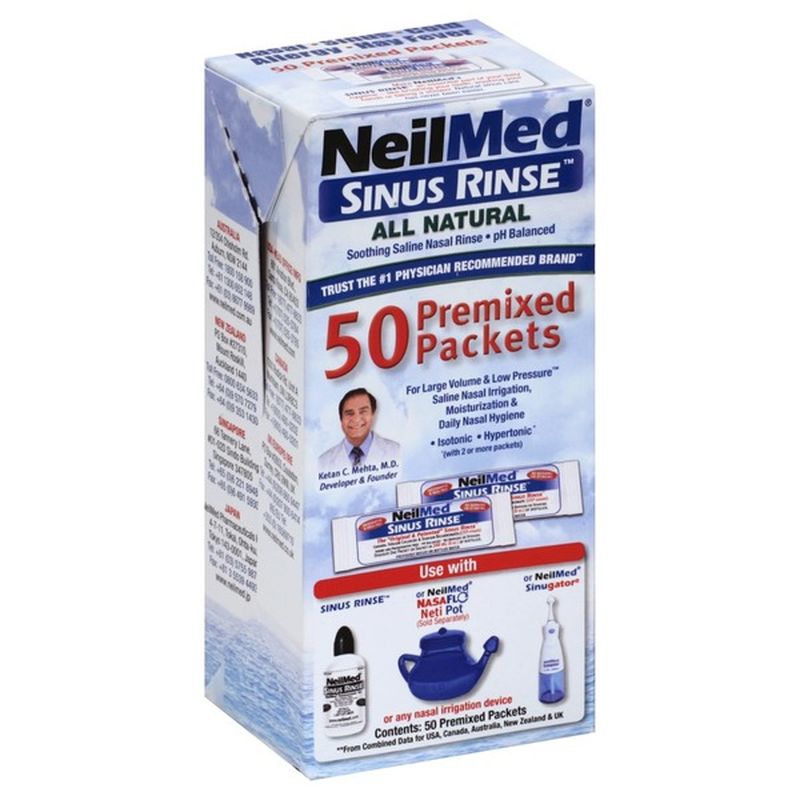 NeilMed Sinus Rinse, Premixed Packets (50 each) - Instacart