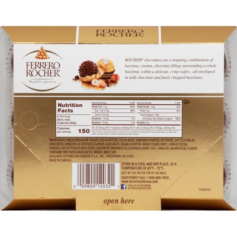 ferrero rocher nutrition