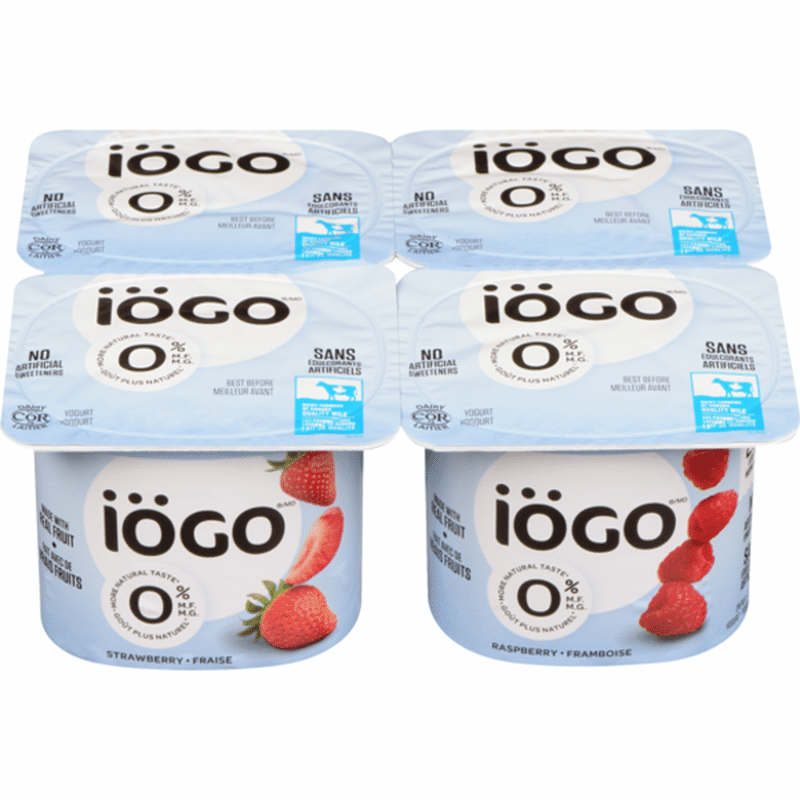 Iogo 0% Strawberry Raspberry Yogurt
