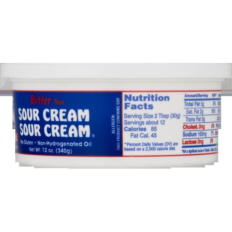 Tofutti Sour Cream, Milk Free, Imitation