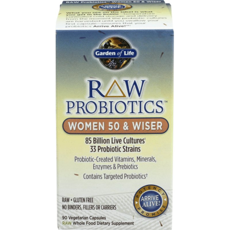 Garden of Life Probiotics, Women 50 & Wiser, Vegetarian Capsules (90 ct