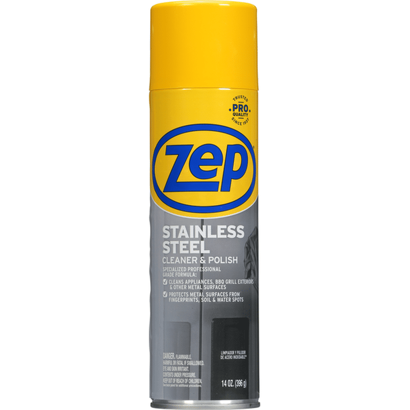 Zep Cleaner & Polish, Stainless Steel (14 oz) Instacart