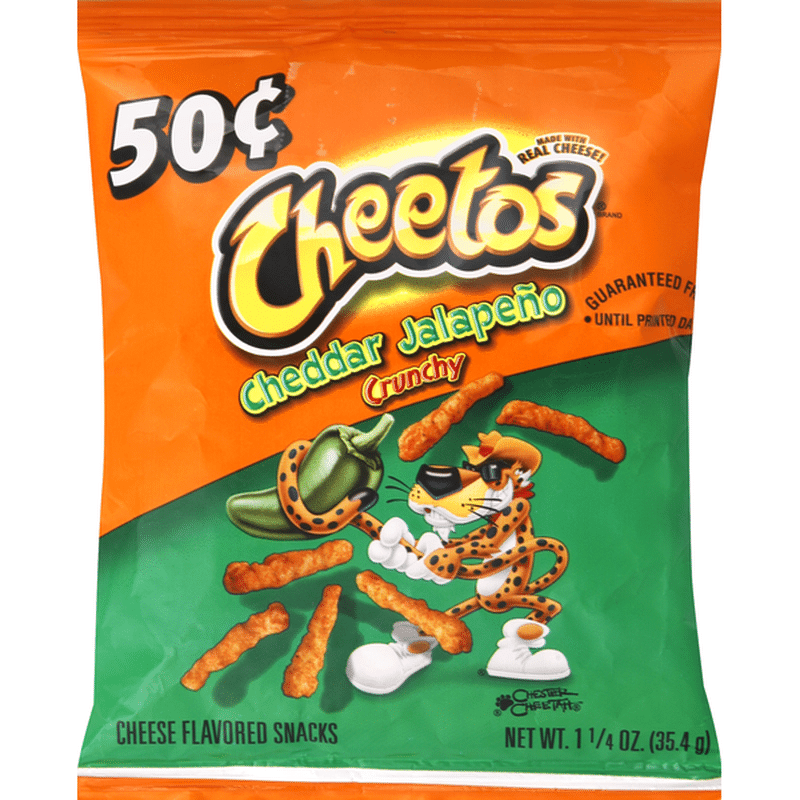 Cheetos Cheese Flavored Snacks, Cheddar Jalapeno, Crunchy (1.25 oz