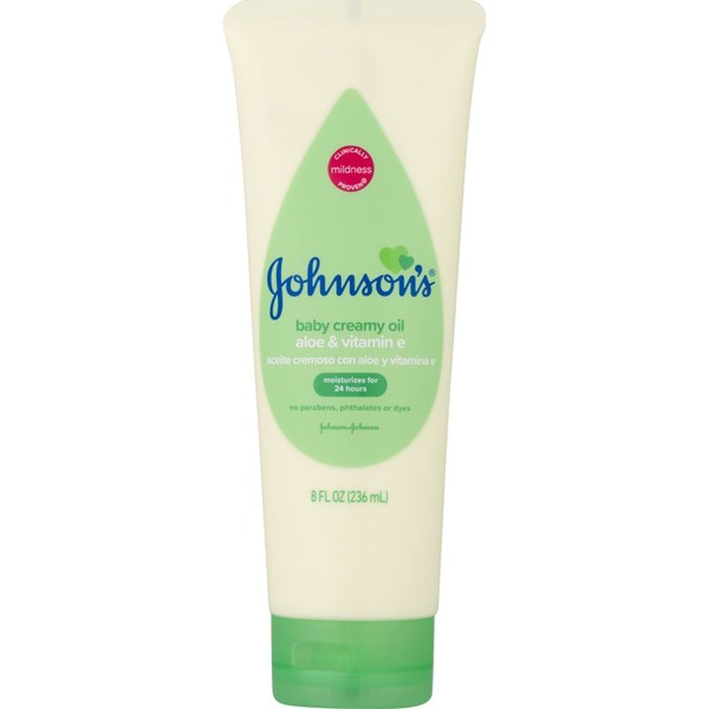 johnson's baby creamy oil aloe and vitamin e