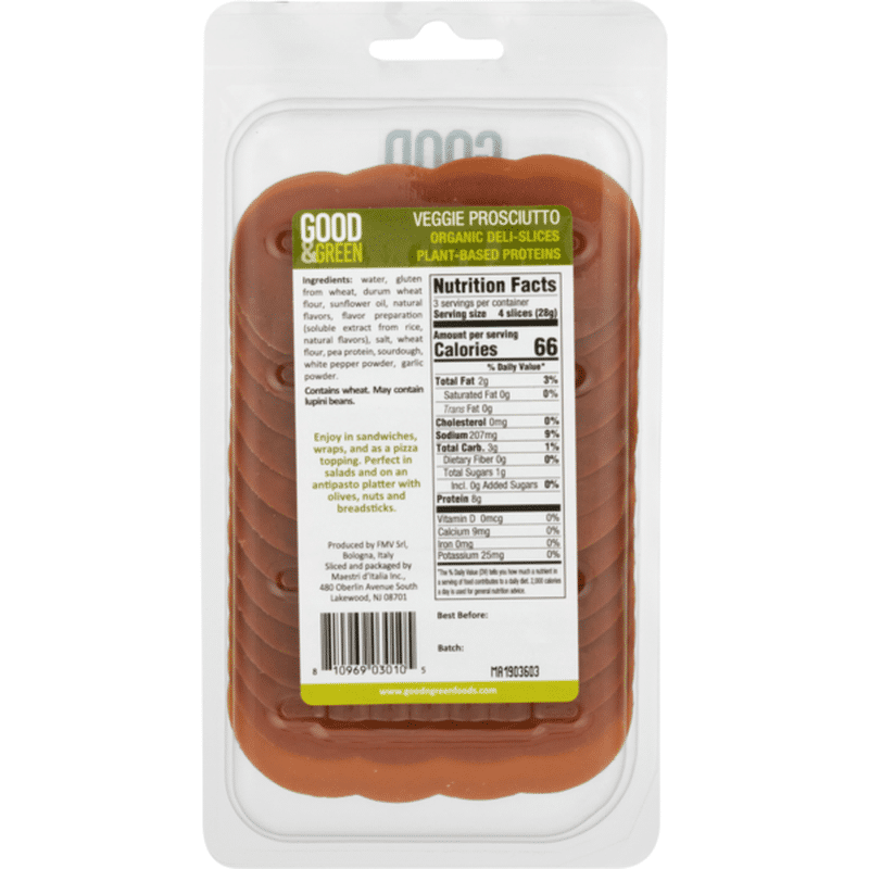 Good & Green Plant-Based Deli Slices Veggie Prosciutto