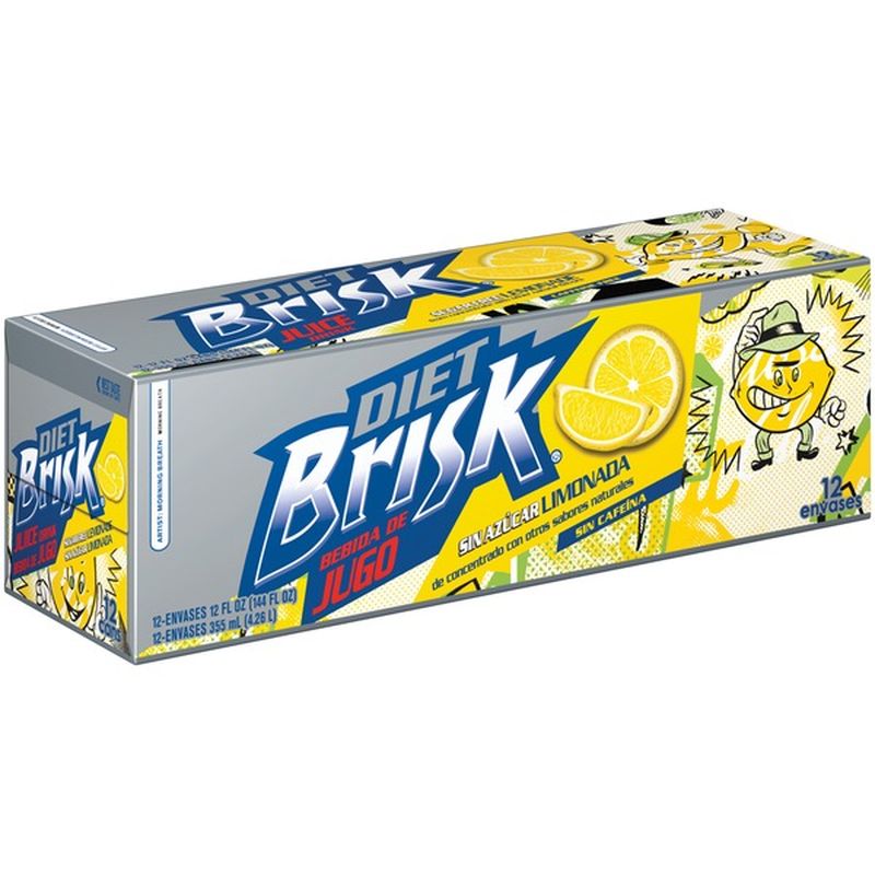 Lipton Brisk Diet Lemonade Sugar Free Flavored Drink (12 fl oz) Instacart