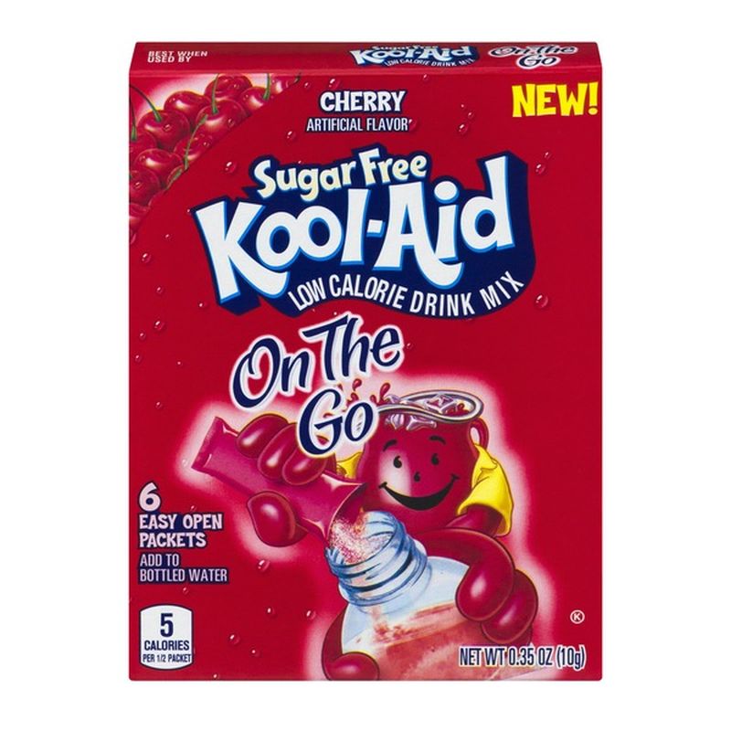 Koolaid On the Go Sugar Free Cherry Low Calorie Drink Mix (0.35 oz