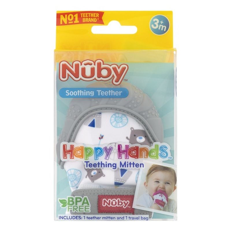 nuby happy hands soothing teething mitten