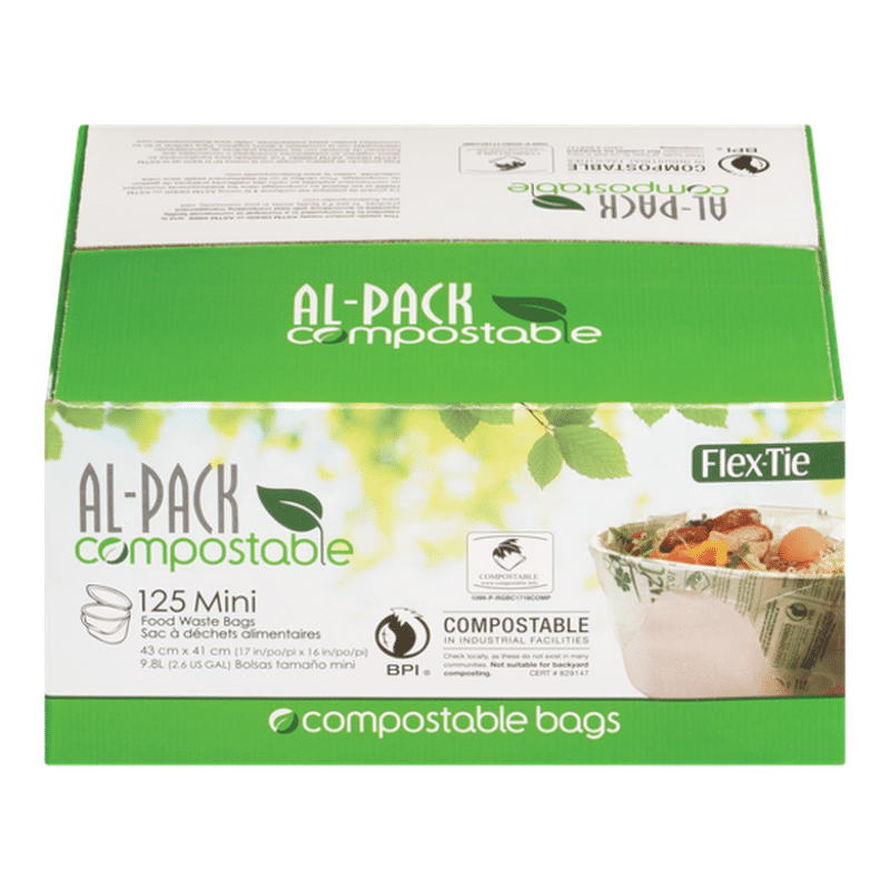 AlPack 17" X 16" Compostable Bags with Flex Tie (125 ct) from Loblaws