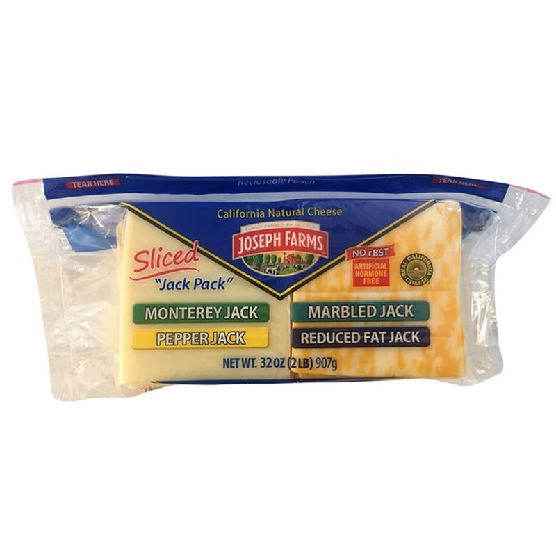 Joseph Farms Sliced Jack Pack California Natural Cheese 2 Lb Instacart
