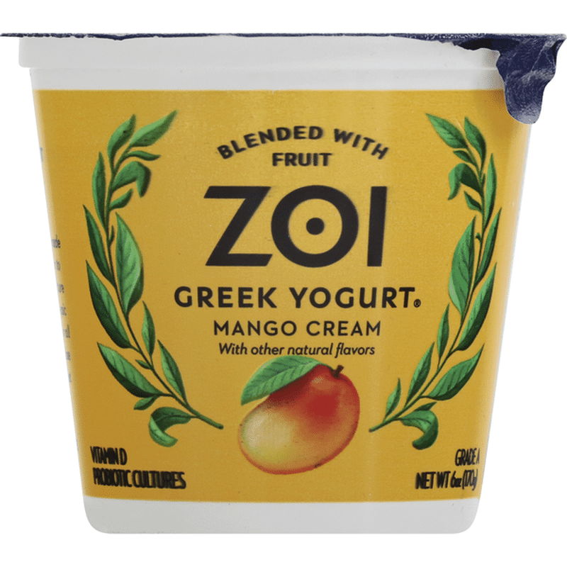 Zoi Yogurt, Greek, Mango Cream, Blended (6 oz) Instacart