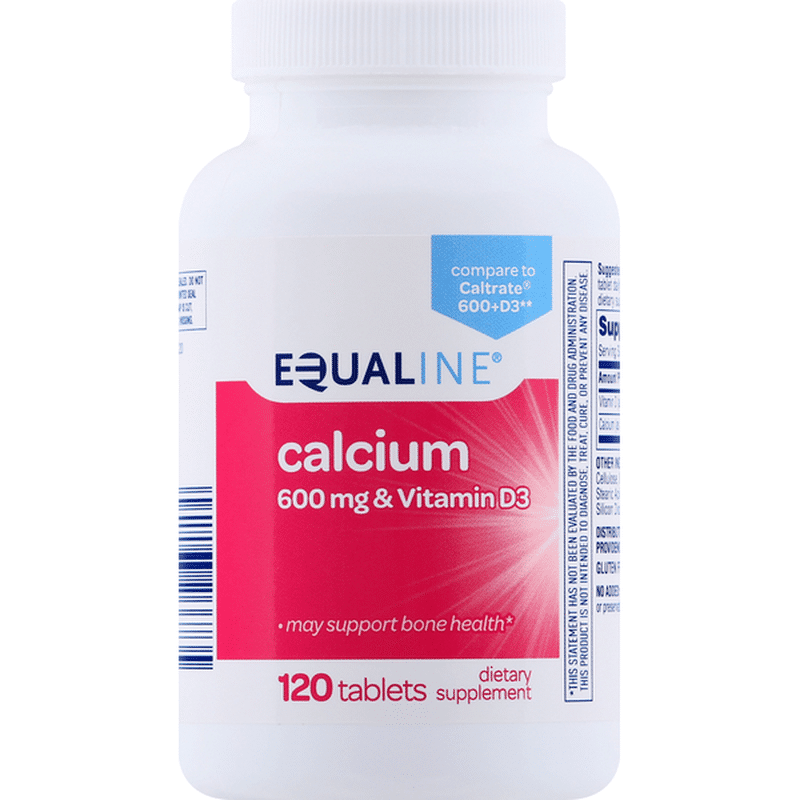 Equaline Calcium, 600 mg & Vitamin D3, Tablets (120 each) Instacart