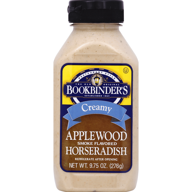 Bookbinder's Horseradish, Applewood Smoke Flavored, Creamy (9.75 oz