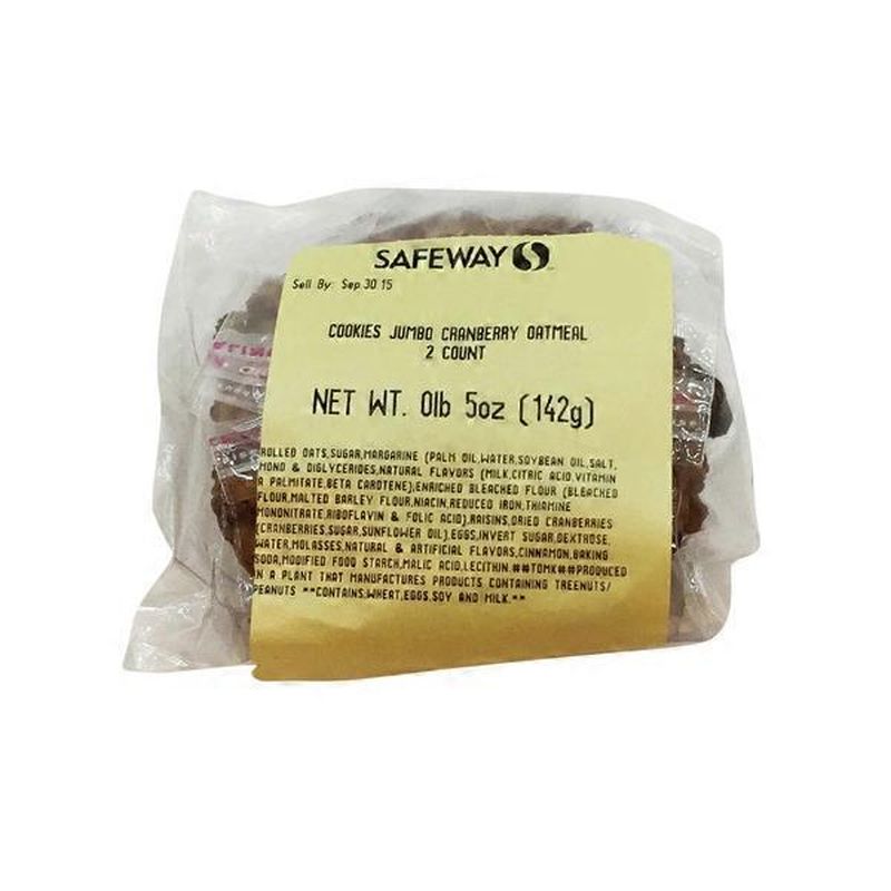 Jumbo Cranberry Oatmeal Cookies (2 ct) from Safeway Instacart